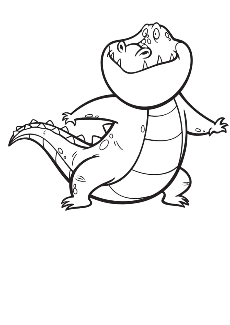 Angry Crocodile Kids Kids Coloring Pages Pdf Free Vectors